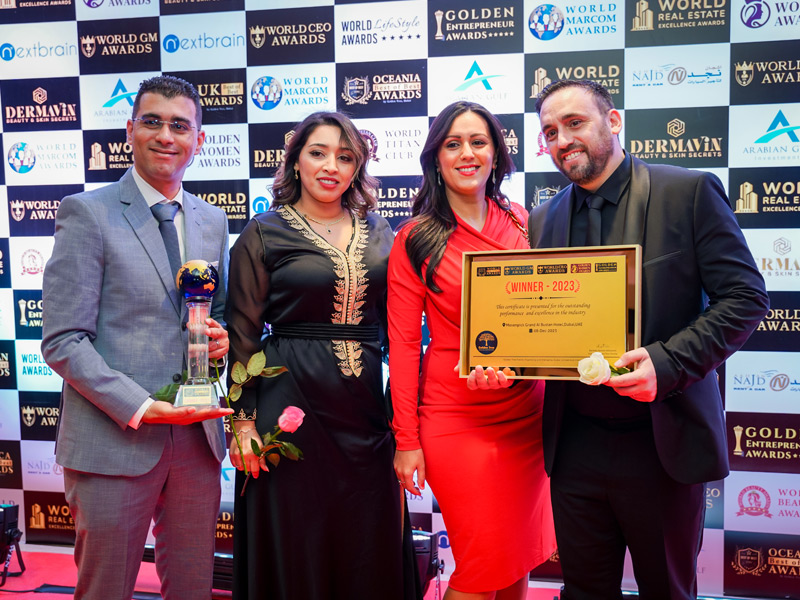 US technology professionals collaborating at an awards event